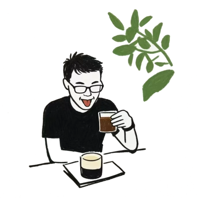 手绘的自画像